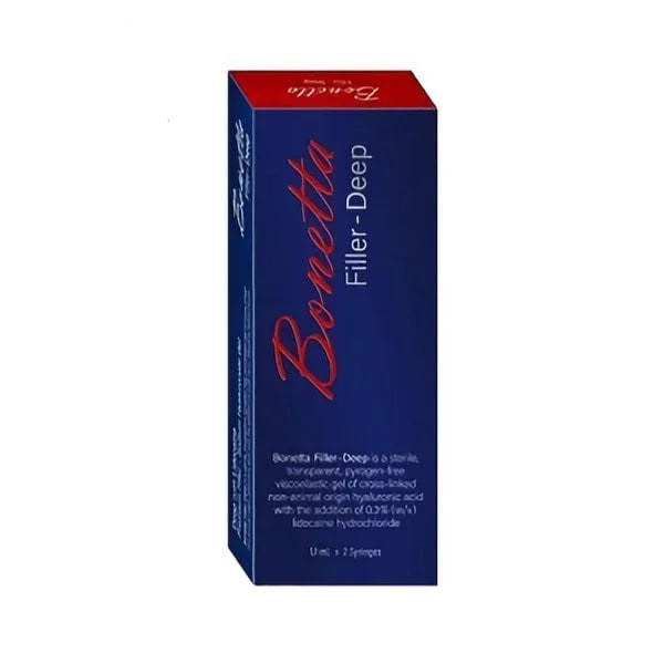 Blue box of Bonetta Filler-Deep on a white background