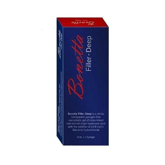 Blue box of Bonetta Filler-Deep on a white background