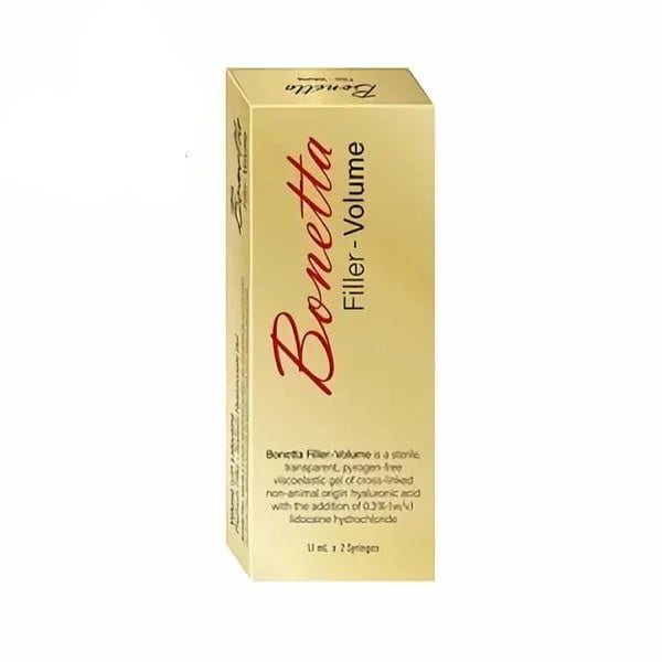 Gold box of Bonetta Filler Volume on a white background
