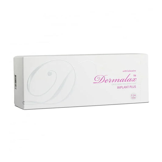 Dermalax Implant Plus packaging on a white background