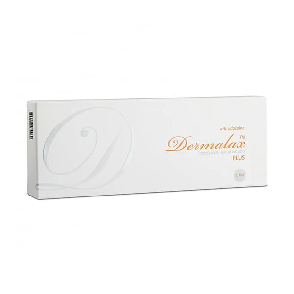 White box of Dermalax Plus on a white background