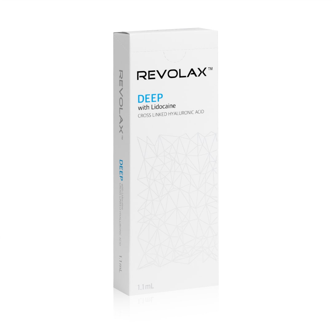 Revolax Deep Lidocaine dermal fillers for facial wrinkles and lip enhancement.